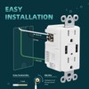 TOPELER 2Pack USB Wall Outlet, Receptacle Outlet with 4.8A Charging