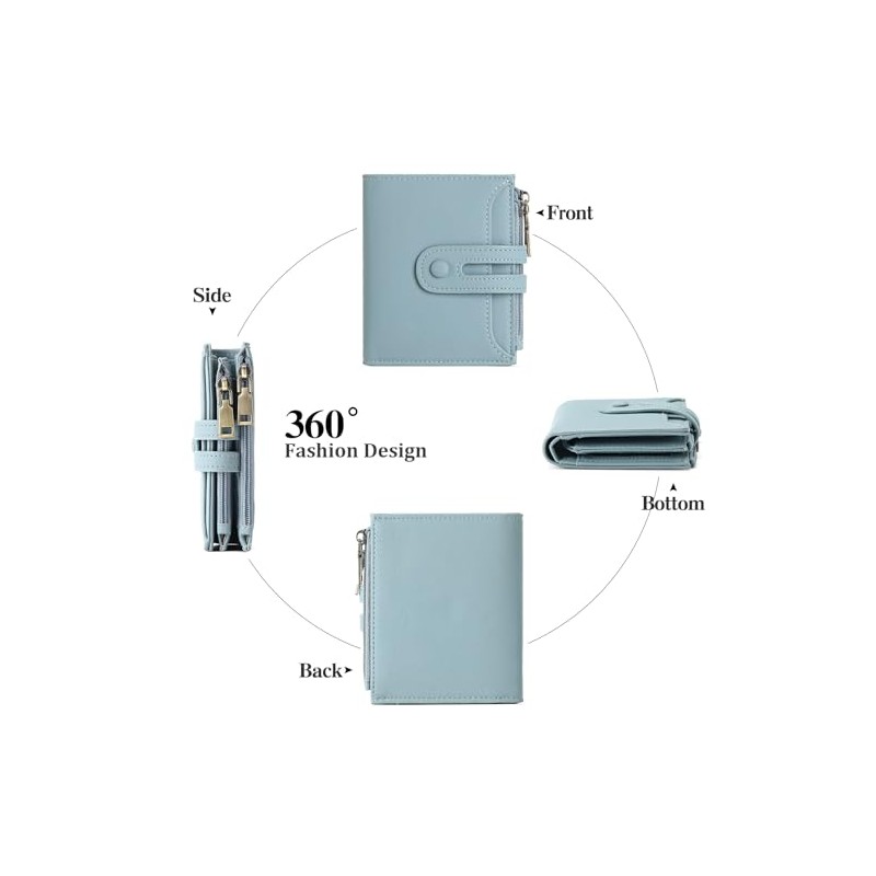 GAEKEAO Women's Small Purse with Coin Compartment and RFID Protection,