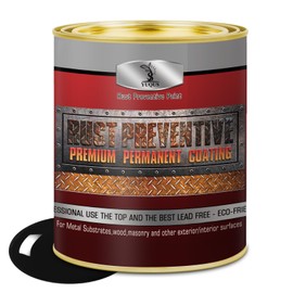 YUQUS Metal Anti-Rust Paint Black, High Gloss 32 Fl oz, Metal Primer and Protective Coating, Protects All Metals in Marine and Undercoating in Automotive & Snow-Handling Vehicles