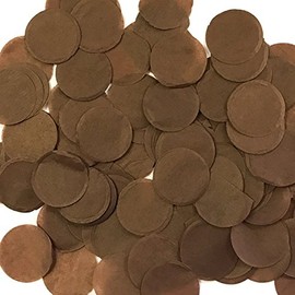 Allydrew Round Tissue Paper Confetti, 1" (Dark Brown)