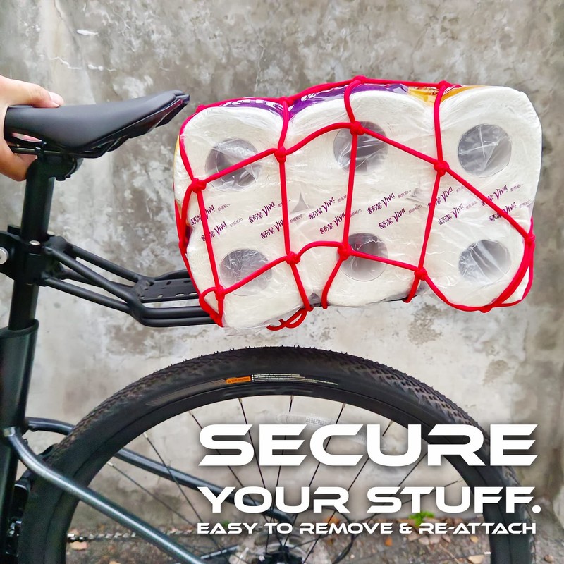 ONIPAX 38x38cm High Elastic Bungee Cargo Net with 6 Hooks