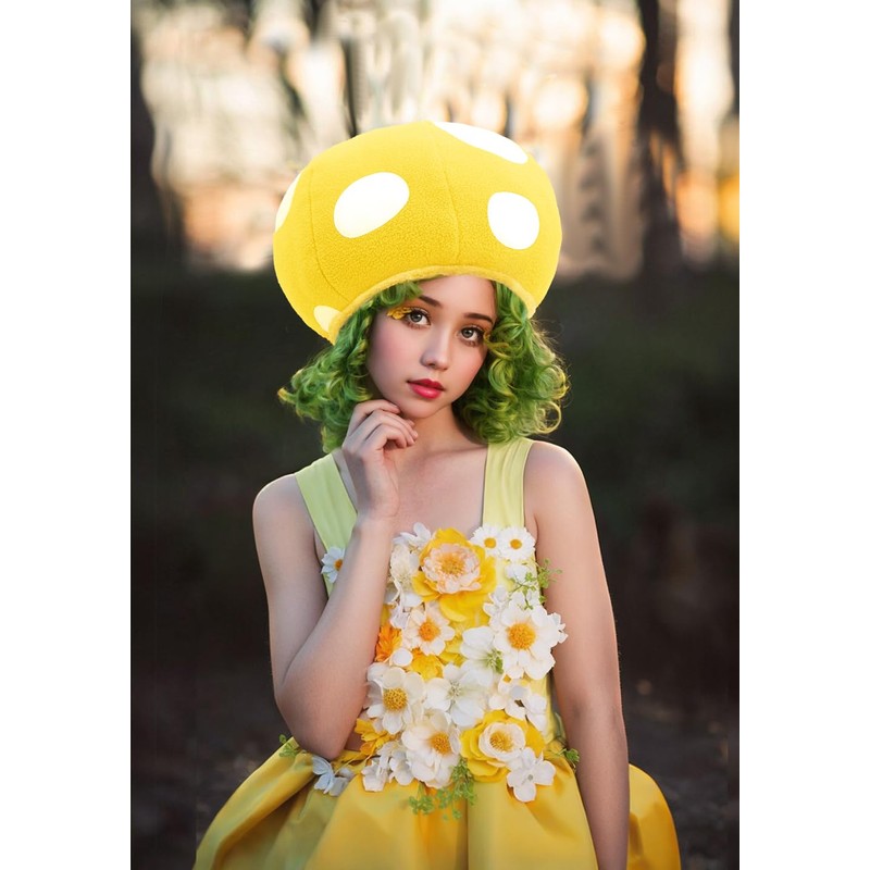 DAZCOS Anime Mushrooms Toad Hat Multicolor Spotted Cap Game Cosplay