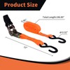GreenGiggle 8 Pack Ratchet Strap 1 inch 15 Ft -