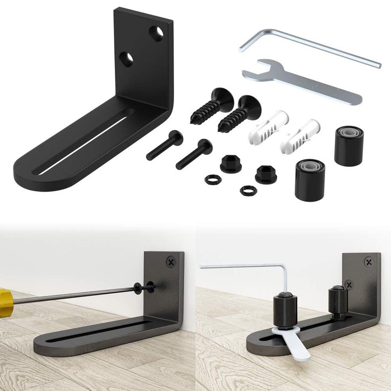WINSOON New Sliding Barn Door Floor Guides,Sliding Barn Door Hardware,Adjustable