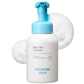 GOONGBE Baby Diapering Cleanser - Korean Baby Hip Buttocks Wash for Baby's Sensitive Skin - Dermatologically Tested - pH 5.5 Soft and Dense Bubble Foam, 10.1 fl.oz.