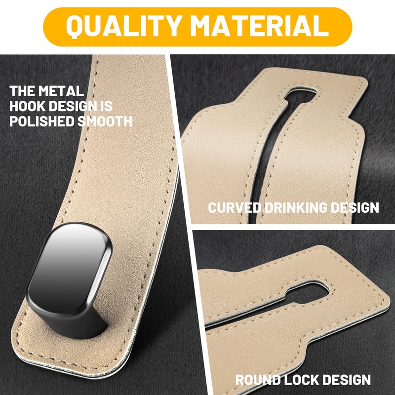 Amelity Purse Hook for Car, Hooks for Car Seat Headrest,