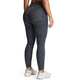 Aoxjox High Waisted Workout Leggings for Women Tummy Control Buttery Soft Yoga Metamorph Deep V Pants 26" (Grey Swirl, Medium)