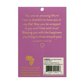 Lighthouse Christian Products Heart Stone Keepsake Figurine With Message Card 3.5 x 5.5 Inch Resin and Paper I Love You Mom