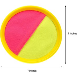 PowerTRC Toss and Catch Ball Kids Summer Activities Game, 6 Paddles 3 Balls Beach Games for Family, Outdoor Kids Activities Pool Lawn Yard Games Summer Toys for Kids 3-12 Years Old Boys Girls
