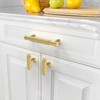 Amerdeco 10 Pack 3.75 Inch(96mm) Brushed Gold Cabinet Pulls Knurled