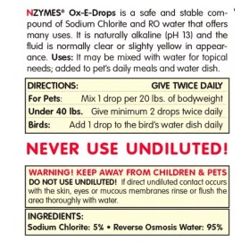 Nzymes Ox-E-Drops Oxygen Drop Supplement for Pets - 2.2 Oz Bottle