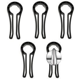 HUAREW Oven Knob Covers, Stove Knob Safety Cover, Child Lock Cooker Protection, Oven Cooker Safe Lid (5 Pack)