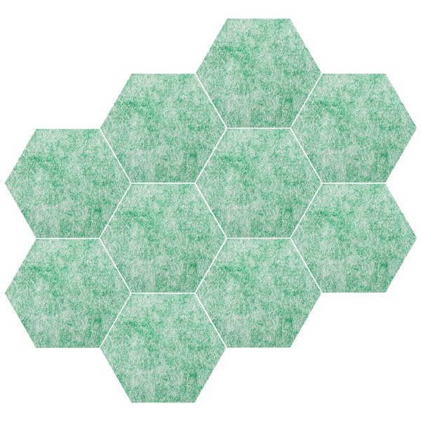 Set of 10 Hexagon Felt Pinboard Tiles + 50 Push