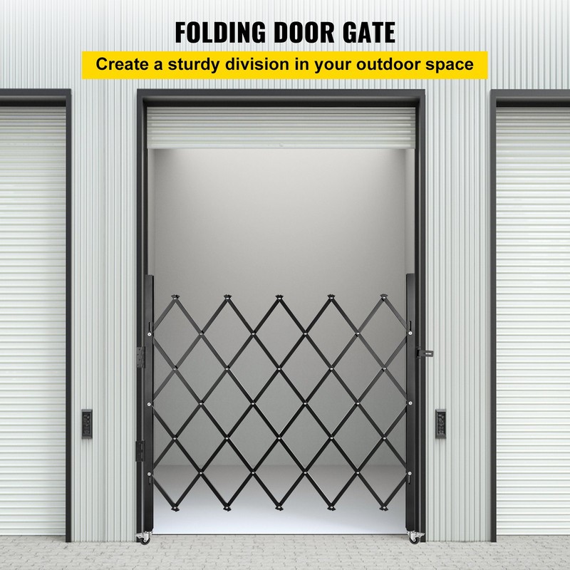 Single Folding Security Gate, Scissor Gate or Door with Padlock