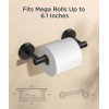 FORIOUS Matte Black Stainless Steel Toilet Paper Holder - Rustproof