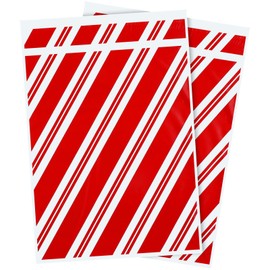 Zhanmai 100 Pcs Christmas Poly Mailer 10 x 13 Inch Candy Cane Shipping Bags Pretty Thick Self Adhesive Mailers Poly Bags Waterproof Packing Envelopes Large Cute Envelope Mailers for Holiday Mailing