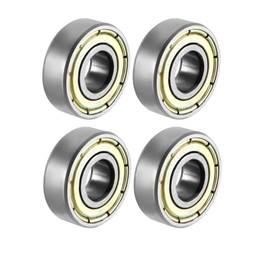 sourcing map 696ZZ Deep Groove Ball Bearing Double Shield 696-2Z 1080096, 6mm x 15mm x 5mm Carbon Steel Bearings (Pack of 4)