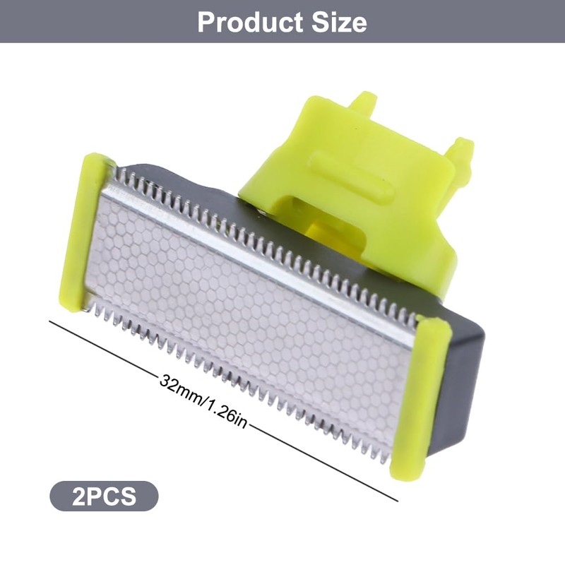 Pack of 2 Replacement Blades Compatible, Razor Blades Waterproof, One
