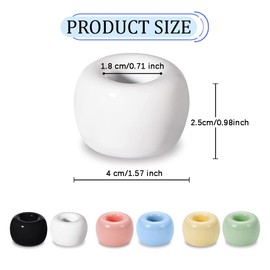 HalfofLife Mini Ceramics Toothbrush Holder Stand for Bathroom Vanity Countertop, Handmade Couple Toothbrush Head Holder, Shaver Holder and Office Pen Holder, Pink&Blue, Pack of 2