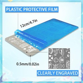 PH PandaHall - 4 placas de estampación de uñas, plantillas de arte de primavera, verano, otoño, invierno, plantillas de arte de uñas, acero inoxidable, herramientas para mujeres, suministros de diseño