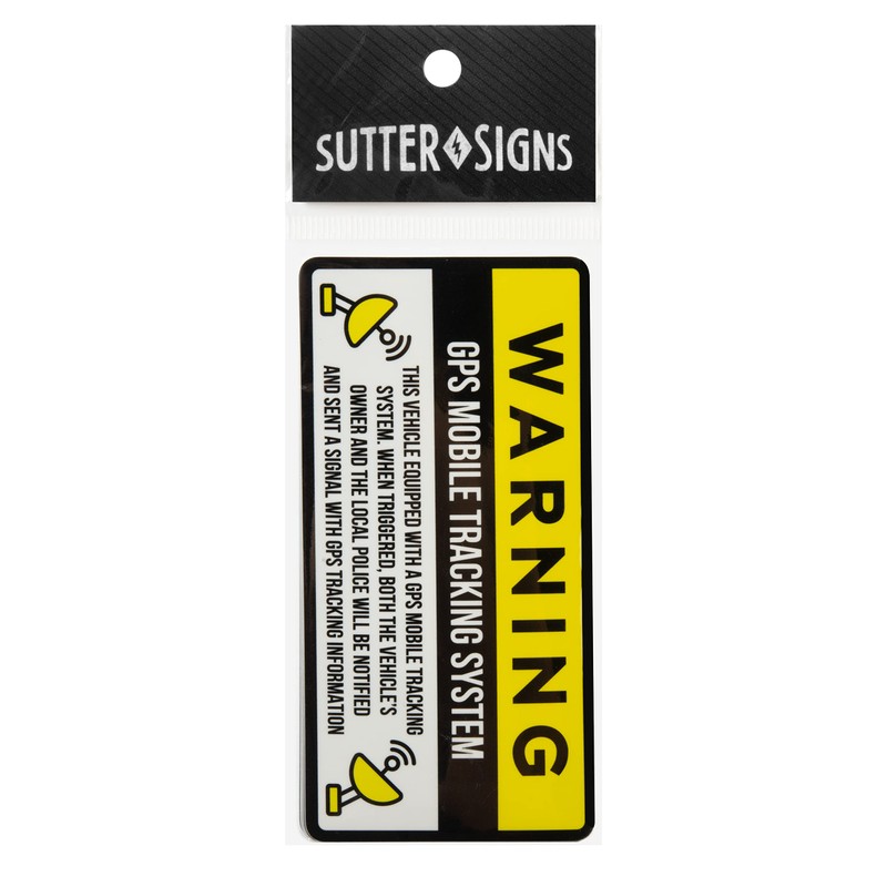 Anti-Theft Car Vehicle Stickers with GPS Tracking Warning (Pack of