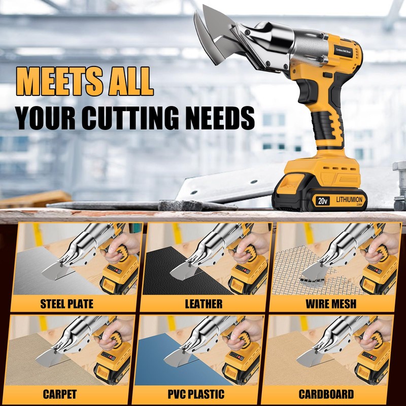 Cordless Sheet Metal Cutter Brushless for De-walt 20v Max Battery(Tool