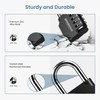 Sparkiva Black 4 Digit Combination Padlock for Gym Locker -