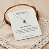 Philip Jones Sterling Silver May (Emerald) Birthstone Necklace Created with