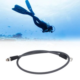 Manguera reguladora de alta presión de buceo, fibra de carbono profesional tejido flexible Scuba Scuba Buceo Manguera de alta presión medir con precisión la alta presión accesorio buceo ideal(80CM)