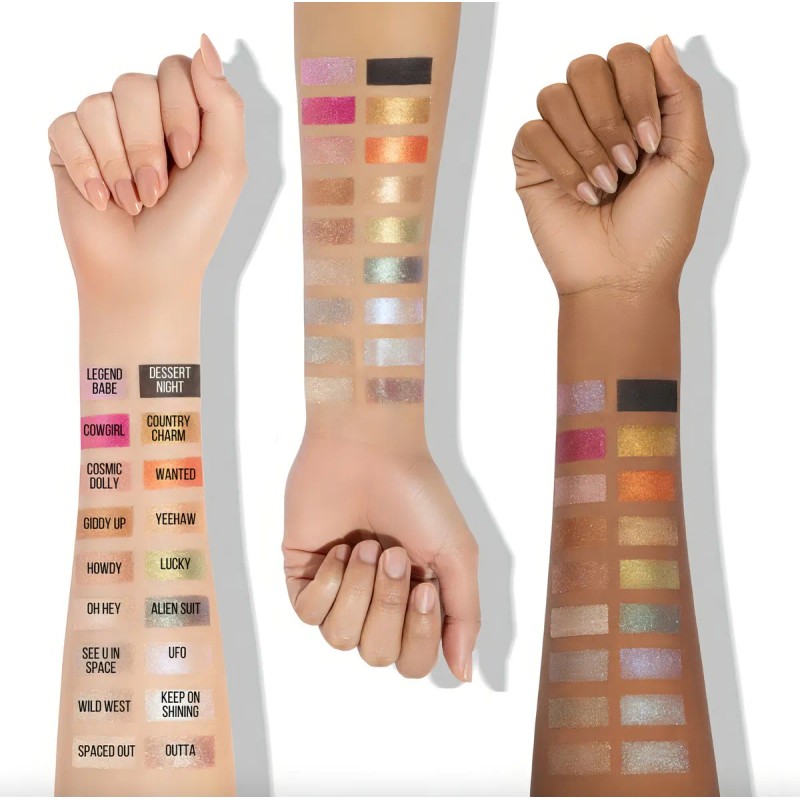 Sombra Crema Polvo Beauty Creations Cosmic Dolly Brillo Reflejos Morados