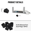 FirSea 10Pcs Ethernet Dust Cover, RJ45 Anti-Dust Silicone Plugs Protector