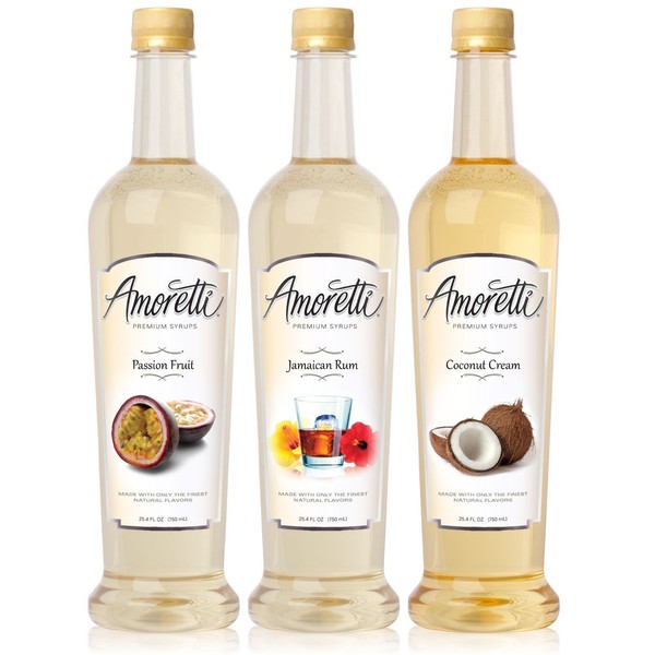 Amoretti Premium Tropical Syrups 750ml 3 Pack