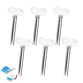 6 spremitubi per tutti i tubi, estrattore per tubi, pressa per tubi, pasta tootica, pressa per tubi, dentifricio, in acciaio inox, per tutti i tubi, dentifricio, gel per capelli, cosmetici (argento)