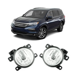 CONCEPT AUTOMOTIVE LIGHTS Replacement For 2016-2018 Honda Pilot Fog Lights Lamps and Assembly Set L&R Side
