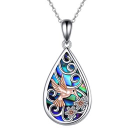 POPLYKE Infinity Heart Wings Grandma Mum Dad Urn Necklace for Ashes for Women Lock Ash Necklace for Men Sterling Silver Cremation Jewellery, Sterling Silver, Abalone