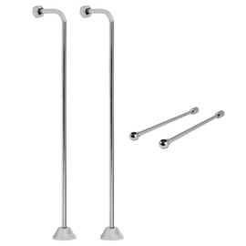 Kingston Brass CCK461 Vintage Single Offset Wall Bracket Combo, Polished Chrome Faucet-Supply-Lines