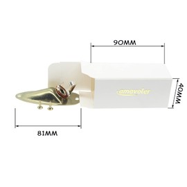 Amavoler Guitar Input Jack Socket Plate Output Loaded Boat Style 1/4 Inch with Screws for Fender Stratocaster Strat St Mono Electric Guitar for Electric Guitar Replacement Parts (Gold)