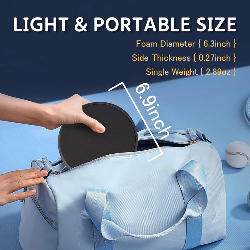 ZILLEEN Exercise Sliders for Working Out Black Fitness Discs for