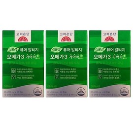 Goryeo Eundan Omega 3 Memory Plus Korea Eundan Vegetable Pure Altige 60 Capsules (3) / 오메가3 기억력 플러스 고려은단 식물성 퓨어 알티지 60캡슐 3개