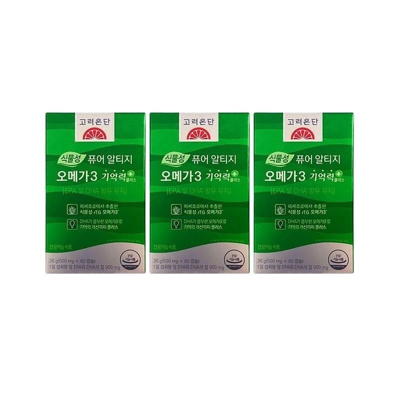Goryeo Eundan Omega 3 Memory Plus Korea Eundan Vegetable Pure