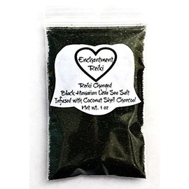 VERY SMALL 1 oz net wt. Reiki Charged Black Salt Bag for Home Cleansing Smudging Purification