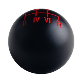 DEWHEL Black w/Red 6 Speed Weighted Manual Shift Knob Aluminum Roman Numerals Selector Shifter Knob JDM M12x1.25 M10x1.5 m10x1.25 M8x1.25
