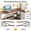 Tribesigns L Shaped Computer Desk with Storage Drawers, 59 inch
