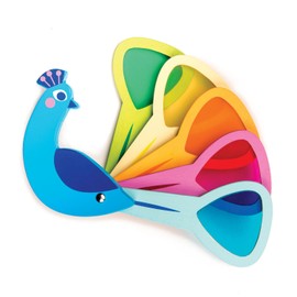 Tender Leaf Toys - Peacock Colors - Colors Learning Toys for Toddlers, Kids, Pre-School Children Activity Game - Fantastic Gifts, Animal Toy - Early Learning, Lovely Play Set with Acrylic Windows