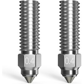 Bimetal 4pcs Upgrade K1/ K1 Max High Flow Nozzle Kit 0.4mm 0.6mm 0.8mm Hardened Steel Plated Copper Bimetallic nozzles compatible with Creality K1 Max, CR-M4, Ender 3 V3 KE, CR10 SE 3D printer