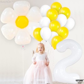 KatchOn, Giant Two Groovy Decorations Set - 45 Inch, Pack of 16 | 2 Groovy Balloons for Two Groovy Party Decorations | Two Groovy Balloons, Daisy Birthday Decorations | 2 Groovy Birthday Decorations