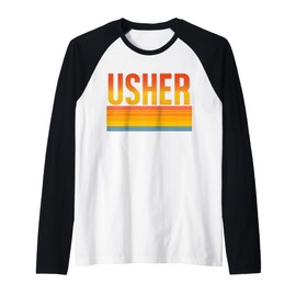 Christian Church Usher Sunset Gift T Shirt Raglan Baseball Tee