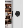 goldenwarm Matte Black Pocket Door Lock, Privacy Round Pocket Door
