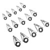 YFFSFDC Top Guides 15pcs Rod Guide Stainless Steel Fishing Rod