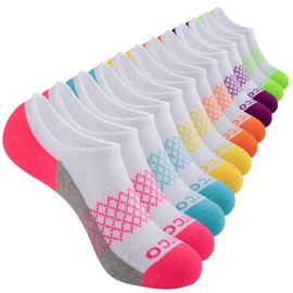eallco No Show Socks Womens Athletic Cushioned Low Cut Non Slip Running Ankle Socks for Women 6 Pairs
